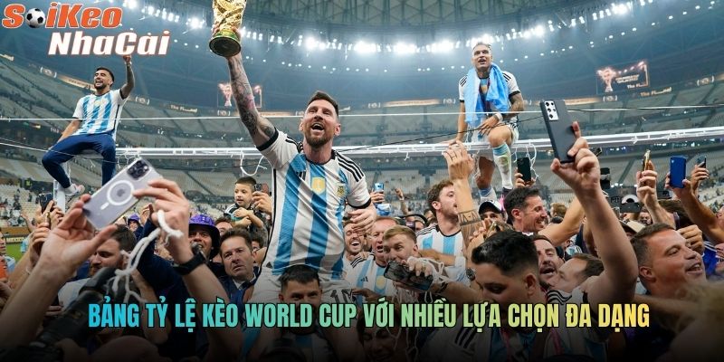 Bảng tỷ lệ kèo World Cup với nhiều lựa chọn đa dạng