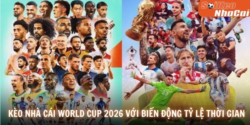 Bảng kèo nhà cái World Cup 2026 với biến động tỷ lệ theo thời gian